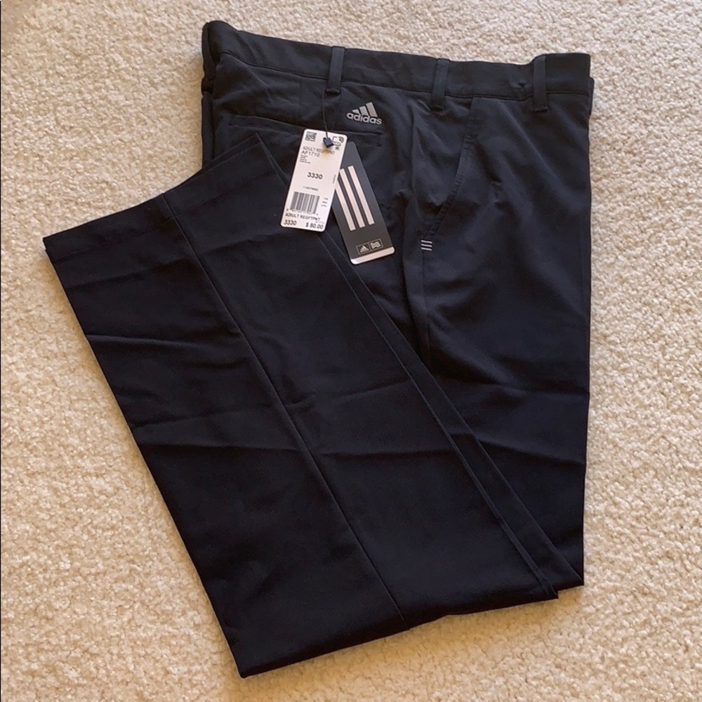 Adidas Men’s Black Regular Fit Pants Size 34 x 30